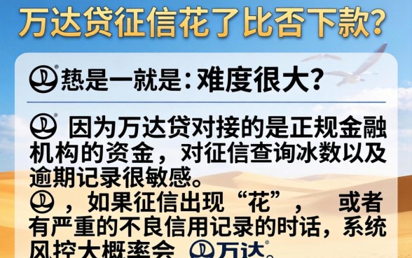 万达贷征信花了能下款吗,深入剖析五个黑户都能下的口子