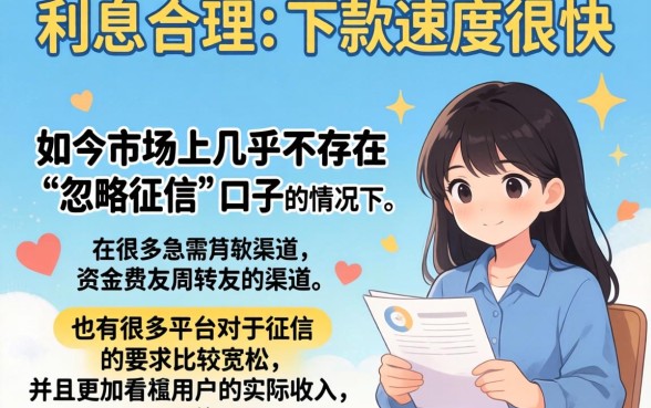 可有息低下款快的口子,整合五个快速下款无视征信的口子