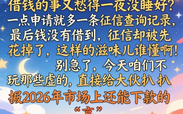 2026年能下款的高炮口子，甄选5个黑户下款口子