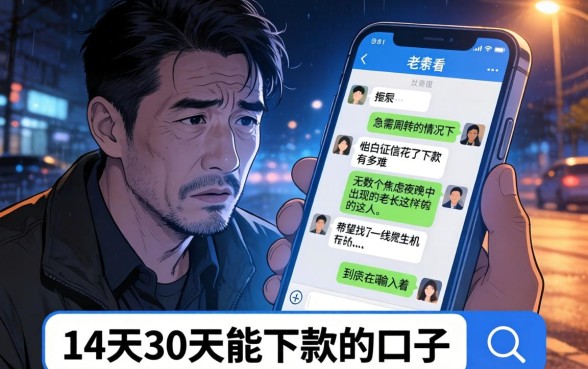 14天30天的能下款的口子,枚举五个不看负债的长期网贷平台