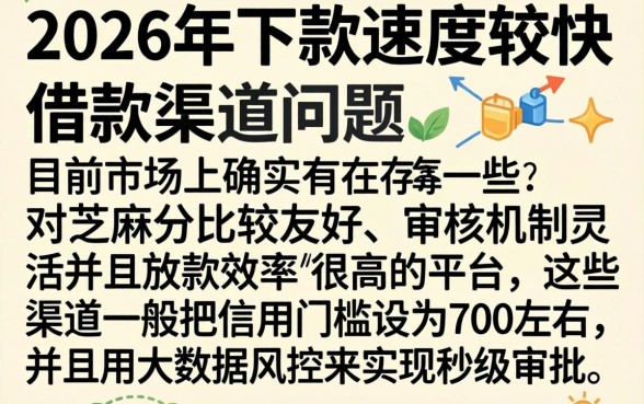 2026下钱快的口子下载，归纳五个秒下700芝麻分贷款口子