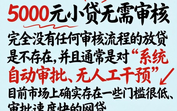 5000元小贷无需审核，罗列五个不看负债秒下款的网贷app