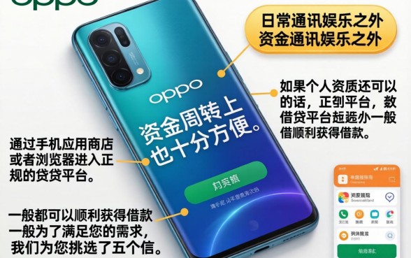 oppo手机借钱能借到，枚举5个值得信赖的借钱平台