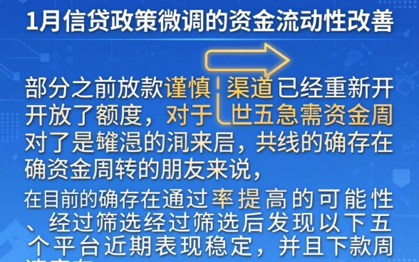 11月恢复下款的口子，梳理5个值得信赖的借贷平台