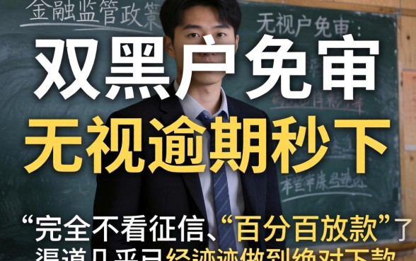 2026年双黑户免审放水口子，整合5个714无视逾期秒下的app