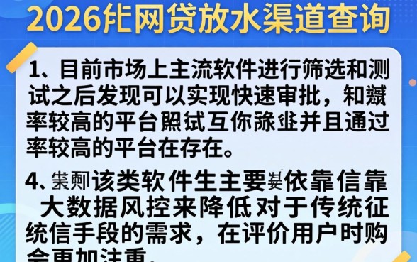 2026年放水口子论坛众鑫，胪列5个借款快的网贷软件