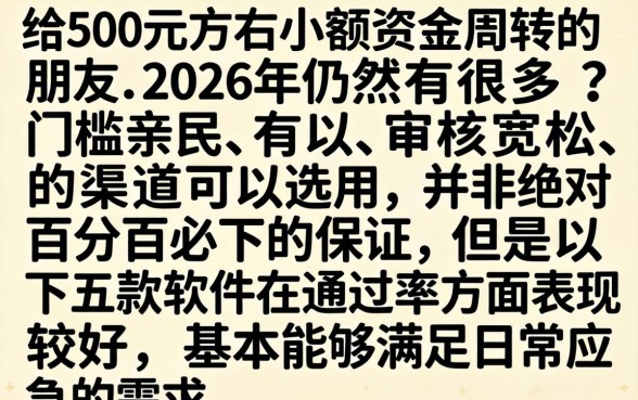 2026必下款500，遴选5个周周到贷款相同系列的软件