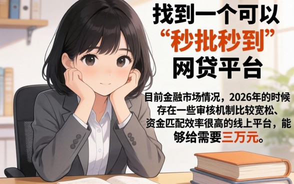 2026最好下的网贷,概览5个黑户急需三万秒到的的平台