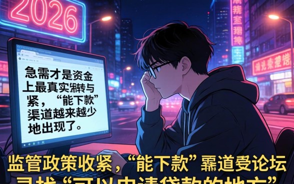 2026能下款的口子贴吧，精选5个无视黑花半夜下款的网贷软件