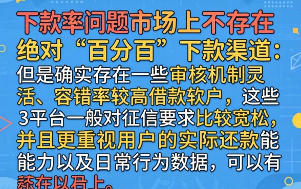 你们说哪些口子下款率高，概览5个无视黑白百分百下款的借款软件