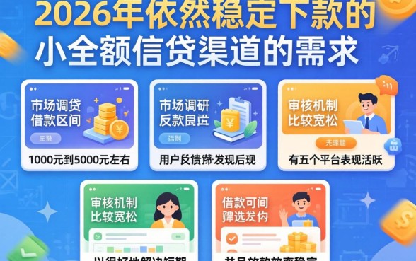 2026下款的网贷口子，遴选五个1000至5000的小额贷款app