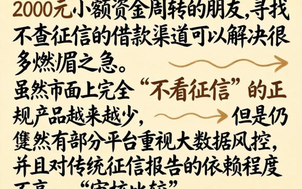 2000元小额借款，归集五个不看征信的借钱口子