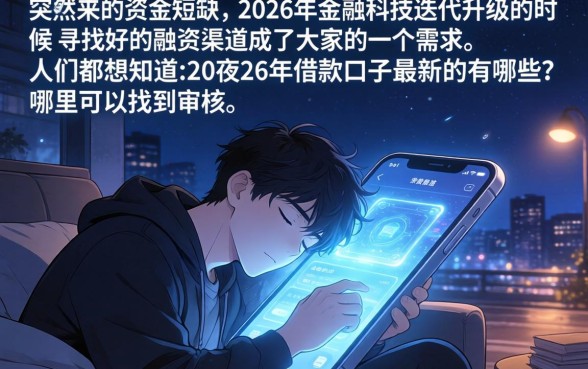 2026借款口子最新,倾情分享5个轻松借款无压力app