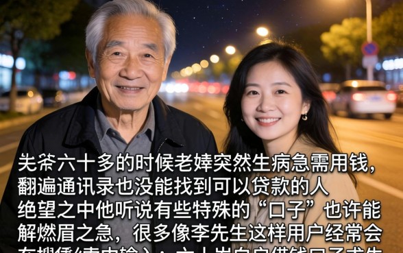 60岁白户借款口子，胪列五个贷款不上诚信平台的口子