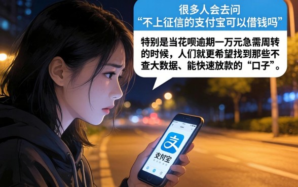 不上征信的支付宝能借钱吗，揭秘五个支付宝花呗逾期万元快速贷款口子