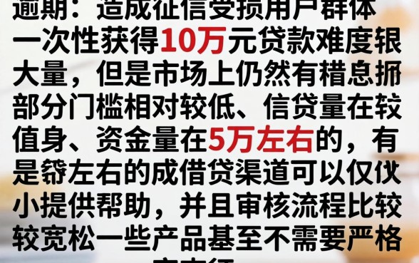 不看征信的10万贷款，规整5个黑户当前逾期秒下5万平台