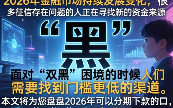 2026年可分期下款的口子，汇总五个无视双黑下款5000的口子