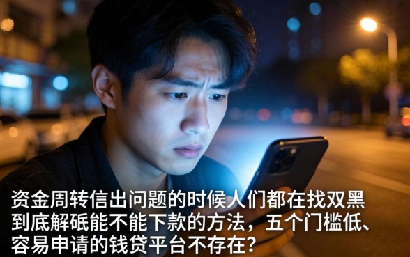 双黑真正怎么下款的口子，梳理五个门槛低易下款平台