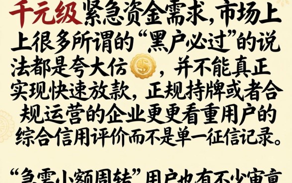 千元借款必过口子，规整5个黑户0门槛贷款app