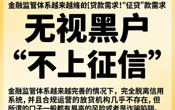 2026无视黑户口子分享,详尽说明5个不上征信报告的贷款软件