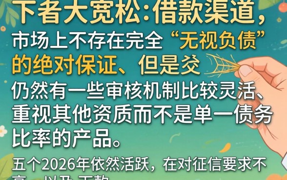 2026黑花口子大额度，理出五个无视负债快速下款长期网贷的app
