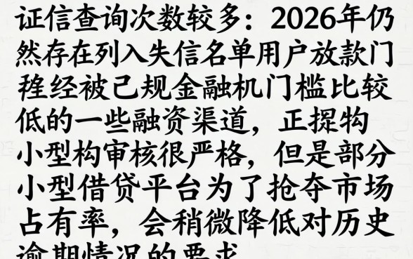 2026网花能下款的口子，遴选5个失信人员可以借钱的网贷口子