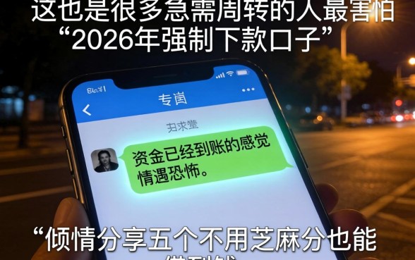 2026年强制下款的口子,倾情分享5个不用芝麻分能借的软件