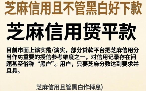 什么贷款软件根据芝麻信用，整理5个无视黑白好下款的口子