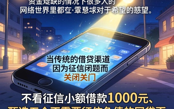 不征信小额借款1000元，甄选五个不看征信负债的网贷百分百下款口子