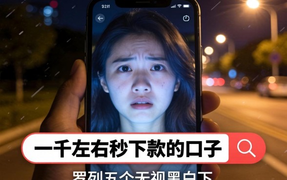 一千左右秒下款的口子，罗列5个无视黑白下款8000左右的口子