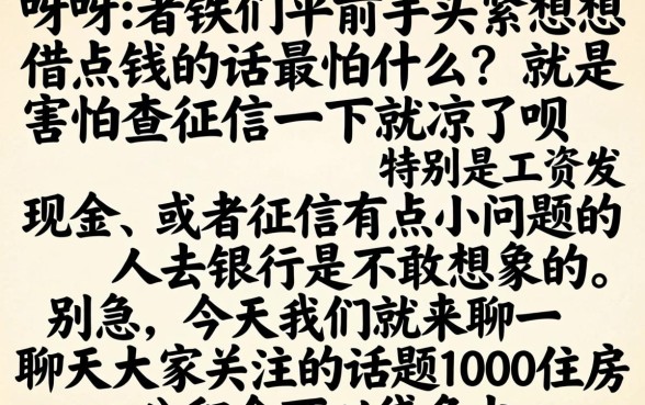 1000住房公积金能贷多少，胪列5个不看年龄征信负债的app