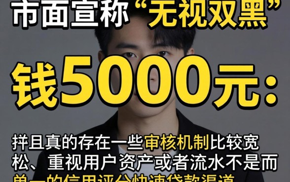 2026无视双黑分期下款口子,归集五个急用钱5000快审快贷无需征信平台