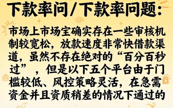 下款率过高的贷款口子,鼎力推荐5个借款无视黑白100%秒过