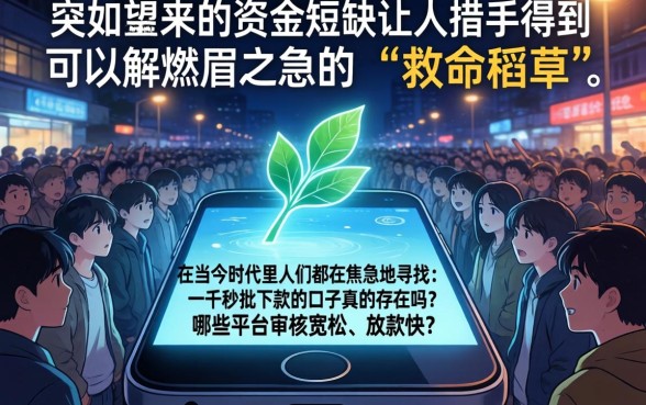 一千秒批下款的口子,汇整5个网贷容易下款18岁的软件