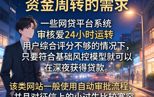 什么系列的口子晚上可以下款,细致阐述5个综合评分不足也能下款的网贷