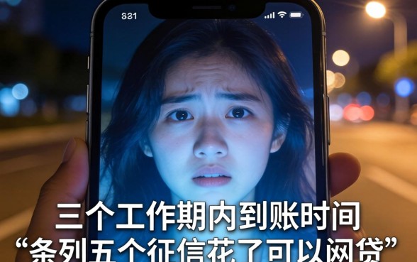 三个工作日内到账时间，条列五个征信花了能网贷的口子