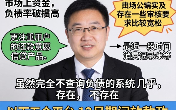 不看负债能下款的贷款软件，归集5个12月能贷款的平台