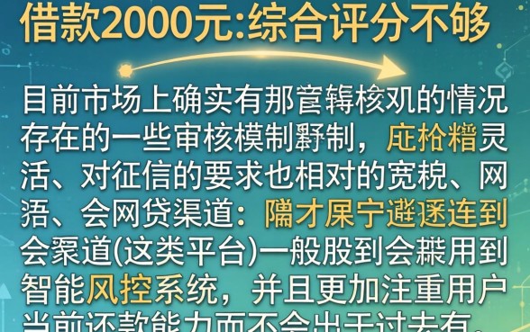 什么口子可以借款2000，详尽说明五个无视综合评分不足的网贷