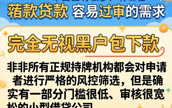 什么大额贷款平台容易过审，筛选5个无视黑户包下款的口子