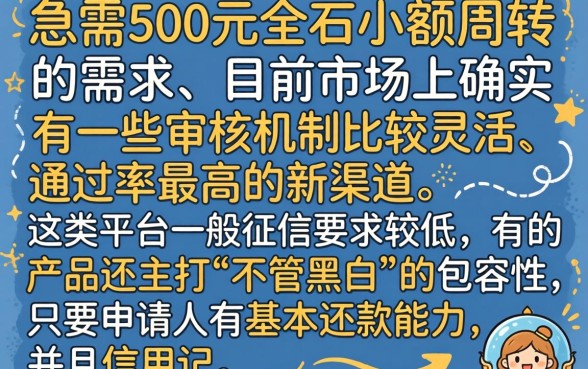 500的网贷新口子2026,诚意推荐5个无视黑白户下款的口子