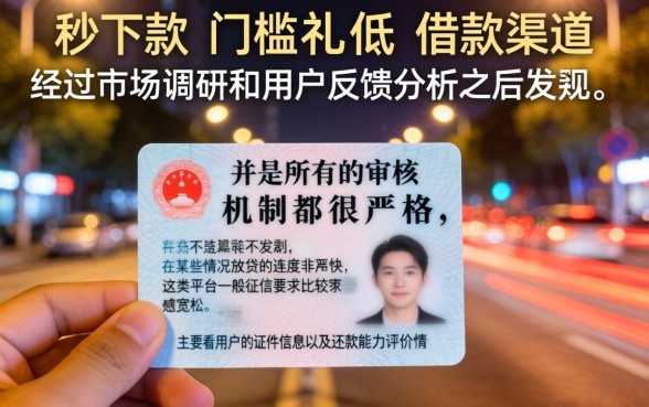 2026夜晚秒下款的口子，概览五个无视一切是人就下款平台