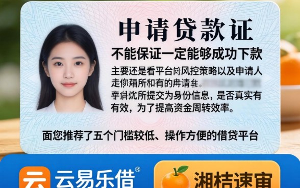 一证贷成功下款的性有多大，罗列5个可以不看征信就能下款的app