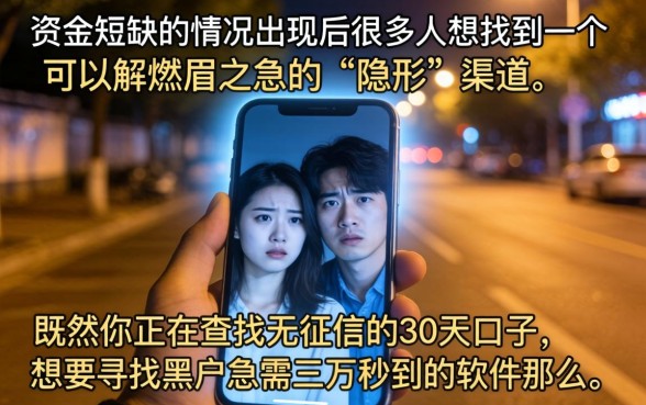 不上征信的30天口子,陈列5个黑户急需三万秒到的的软件