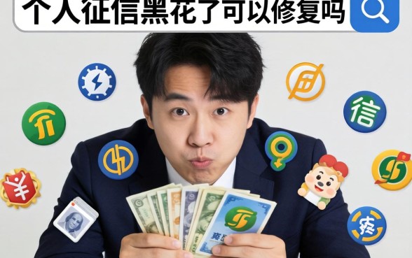 个人征信黑花了可以修复吗，胪列5个失信人员可以借钱的网贷口子