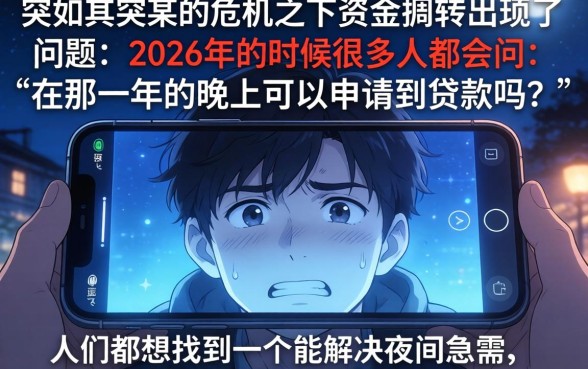 2026有晚上下款的口子吗，理出五个小额贷款不查征信的口子