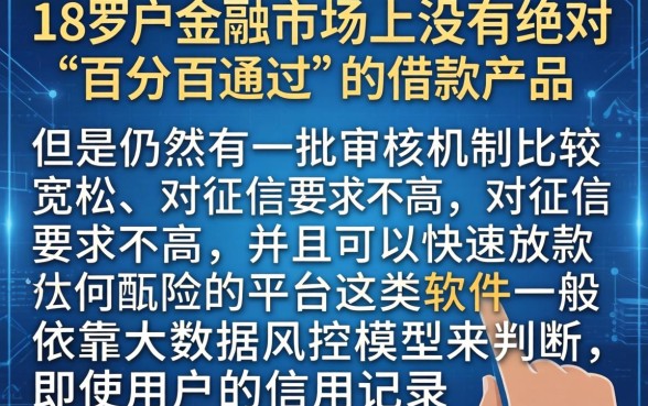 18岁借款百分百通过的平台，遴选5个无视黑花半夜下款的网贷软件