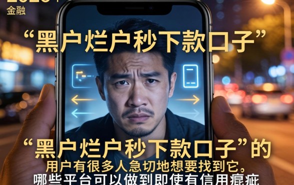 2026黑户烂户秒下款口子，归纳五个征信瑕疵也能借网贷轻松下款的平台