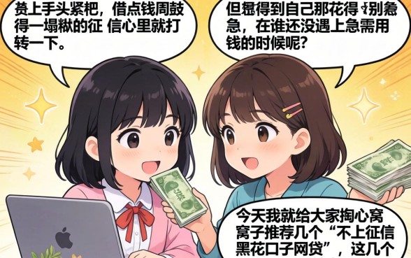 不上征信黑花口子网贷,罗列5个小额贷款不查征信的口子