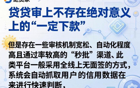 什么口子一定下款，梳理五个秒批无面签贷款口子