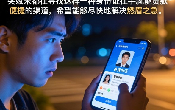 凭身份证手持就能贷款,条列五个值得信赖的借钱软件